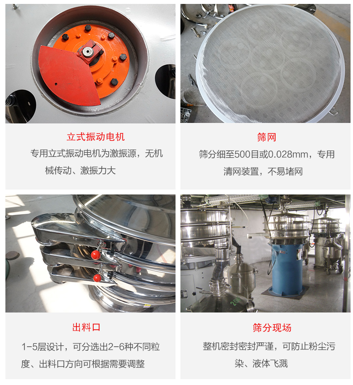 旋振篩定制化有:移動,加緣,閘門等多種形式選擇。子母設(shè)計(jì)透網(wǎng)率高,換網(wǎng)方便。